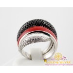 Gold & SilverСеребряное кольцо Серпантин с красной эмалью 380361а